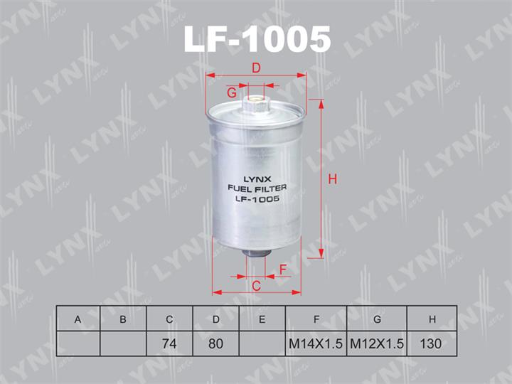 LYNXauto LF-1005 Fuel filter LF1005