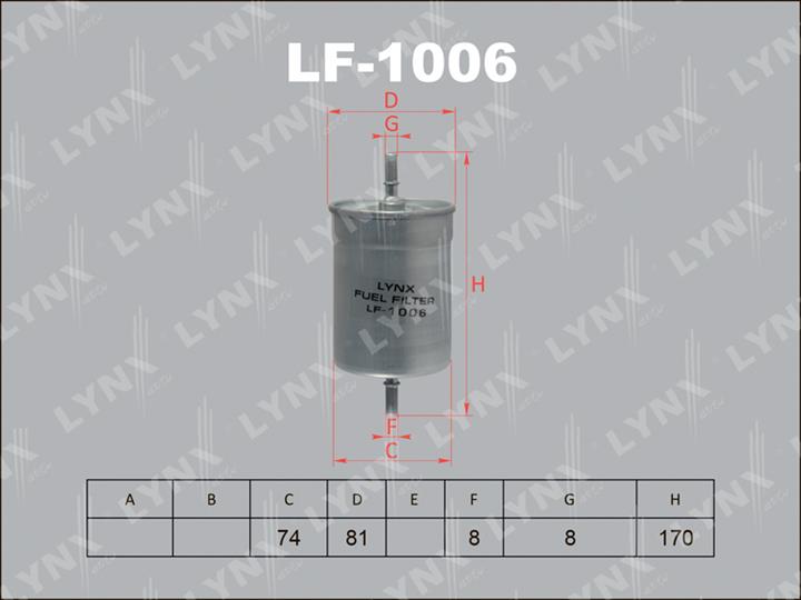LYNXauto LF-1006 Fuel filter LF1006