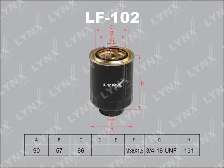LYNXauto LF-102 Fuel filter LF102