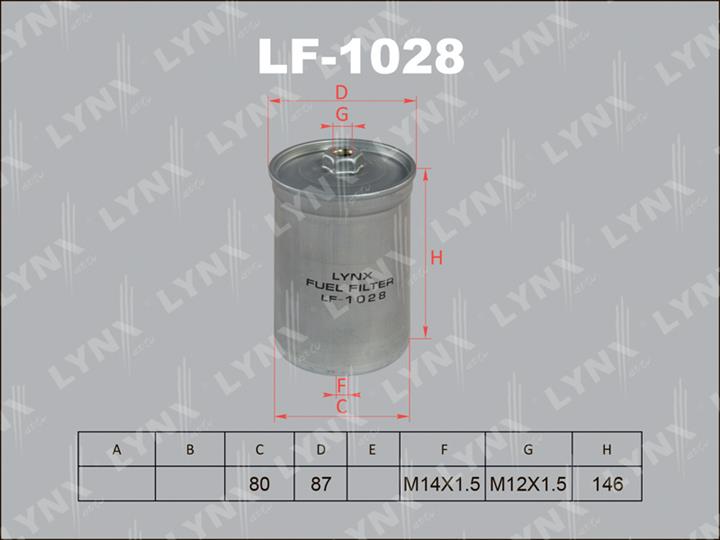 LYNXauto LF-1028 Fuel filter LF1028