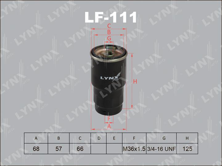 LYNXauto LF-111 Fuel filter LF111