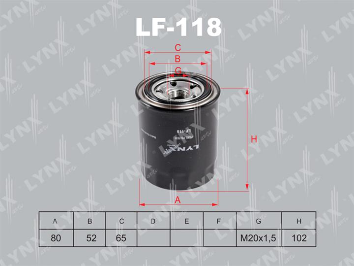 LYNXauto LF-118 Fuel filter LF118