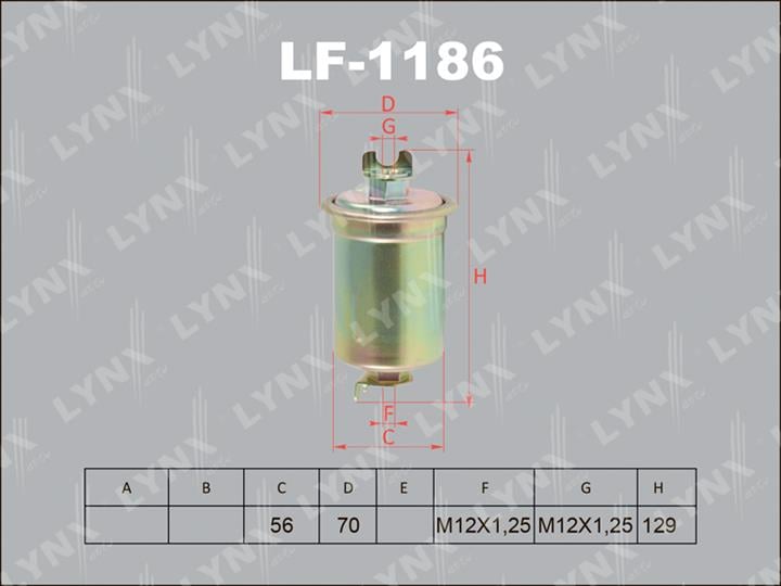 LYNXauto LF-1186 Fuel filter LF1186