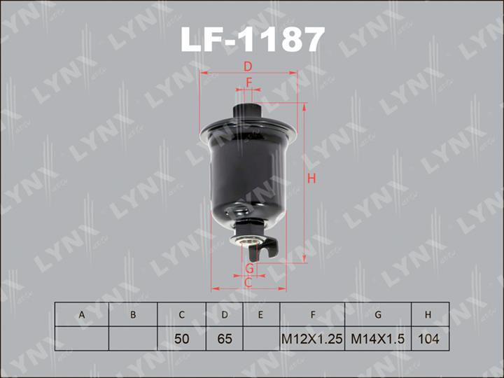 LYNXauto LF-1187 Fuel filter LF1187