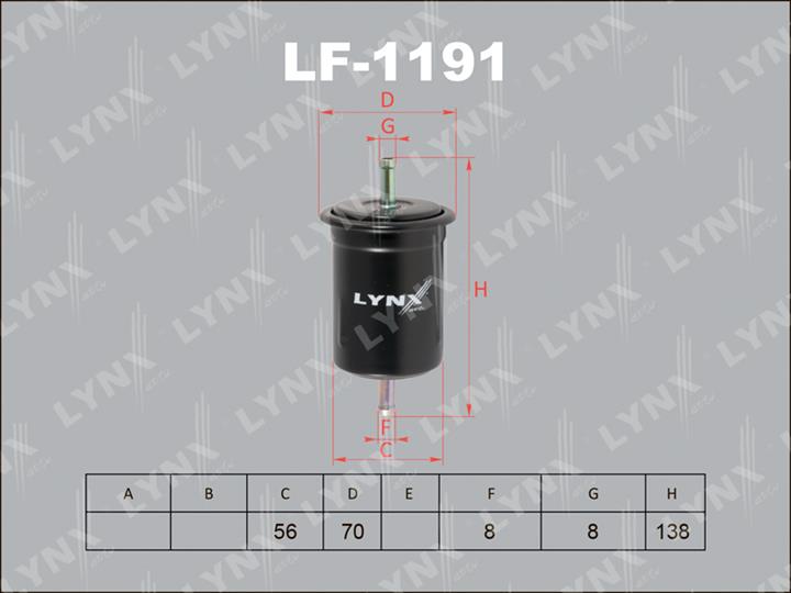 LYNXauto LF-1191 Fuel filter LF1191