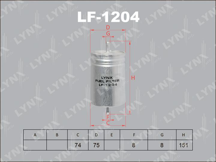 LYNXauto LF-1204 Fuel filter LF1204