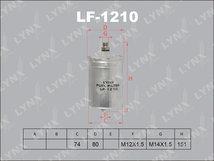 LYNXauto LF-1210 Fuel filter LF1210