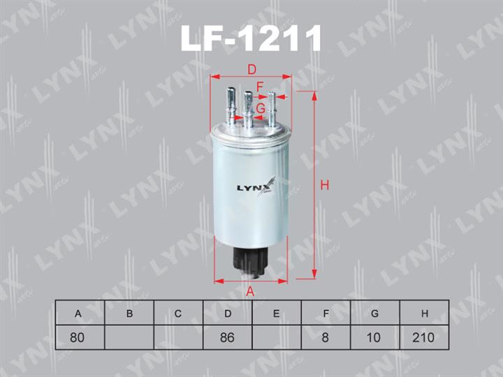 LYNXauto LF-1211 Fuel filter LF1211
