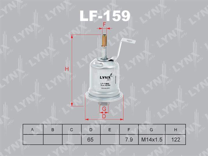 LYNXauto LF-159 Fuel filter LF159