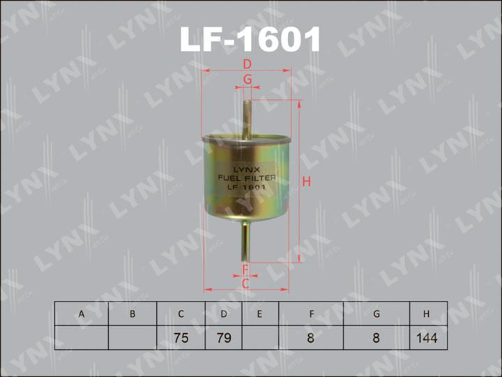 LYNXauto LF-1601 Fuel filter LF1601