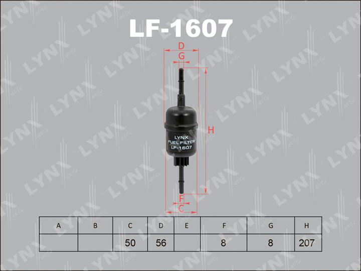 LYNXauto LF-1607 Fuel filter LF1607