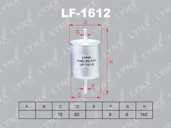LYNXauto LF-1612 Fuel filter LF1612