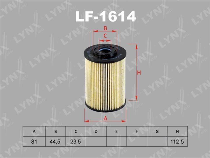 LYNXauto LF-1614 Fuel filter LF1614