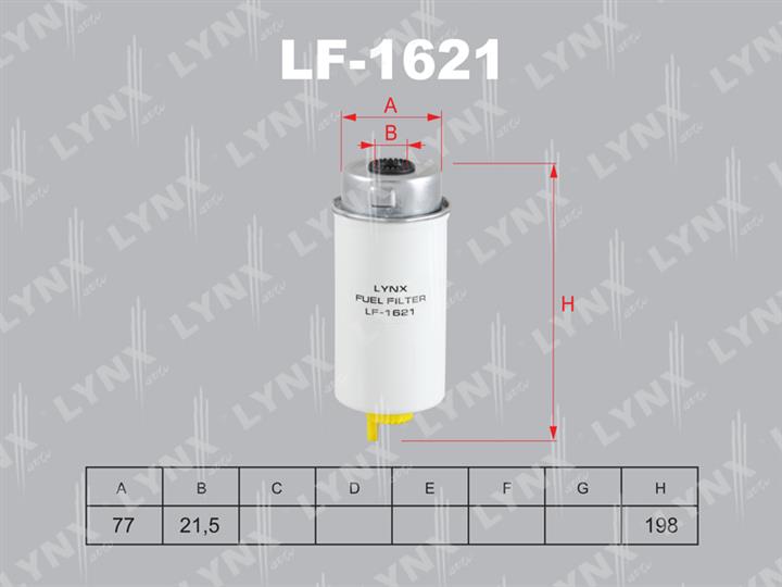 LYNXauto LF-1621 Fuel filter LF1621
