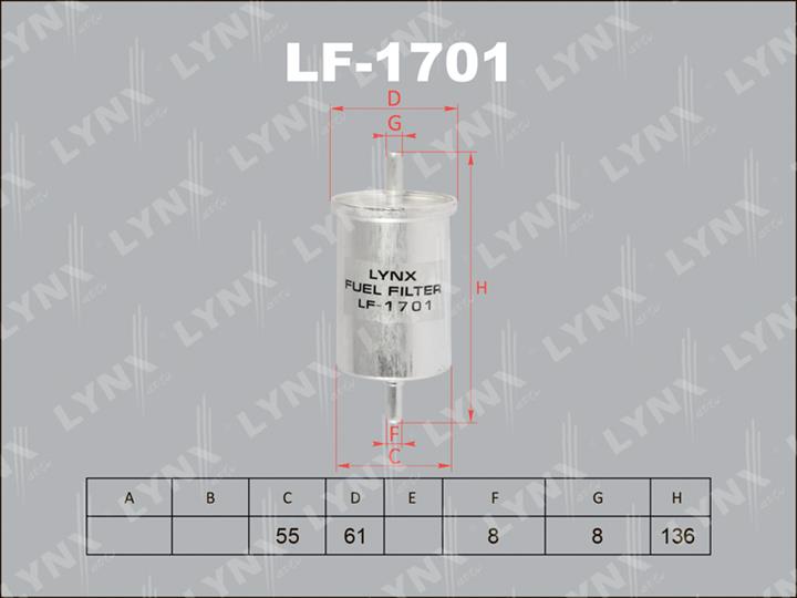 LYNXauto LF-1701 Fuel filter LF1701