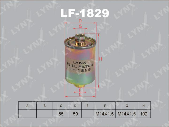 LYNXauto LF-1829 Fuel filter LF1829