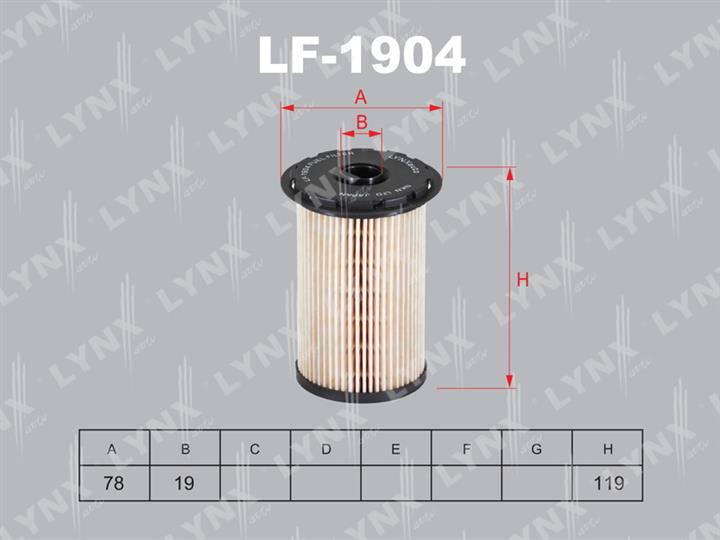LYNXauto LF-1904 Fuel filter LF1904