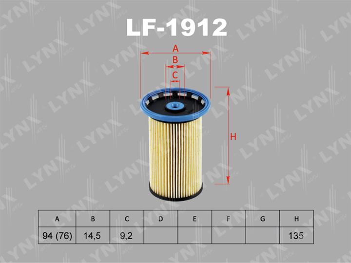 LYNXauto LF-1912 Fuel filter LF1912