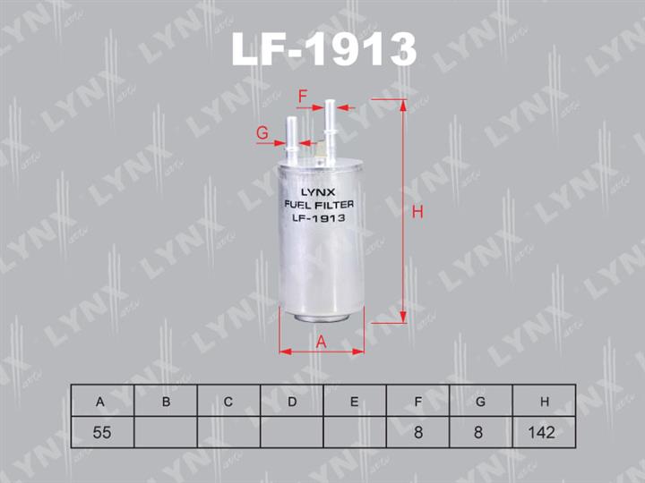 LYNXauto LF-1913 Fuel filter LF1913