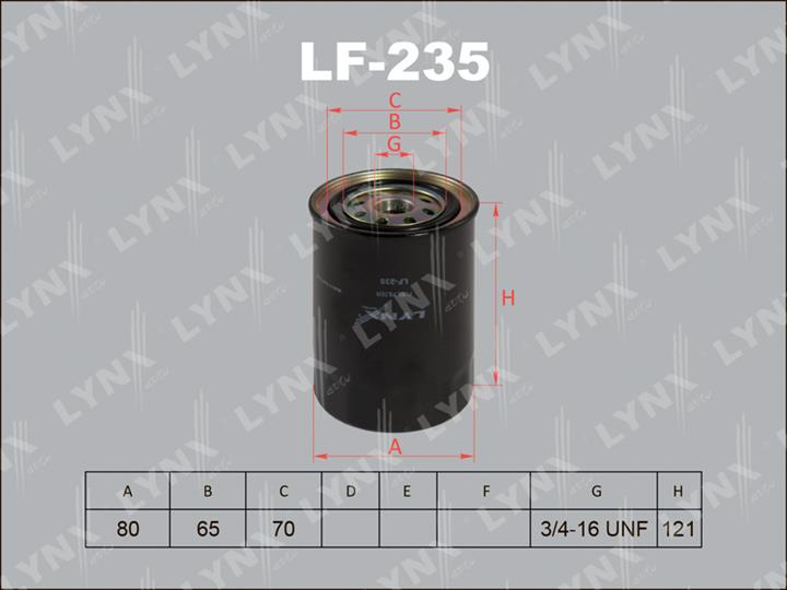 LYNXauto LF-235 Fuel filter LF235