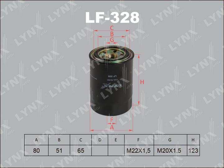 LYNXauto LF-328 Fuel filter LF328