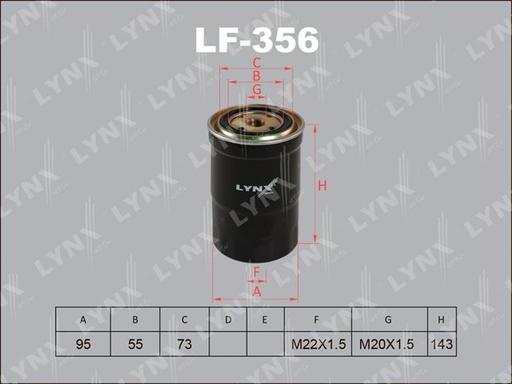LYNXauto LF-356 Fuel filter LF356