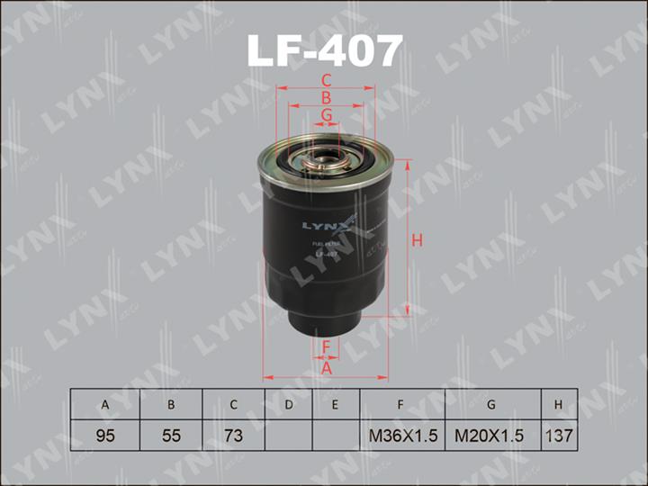 LYNXauto LF-407 Fuel filter LF407