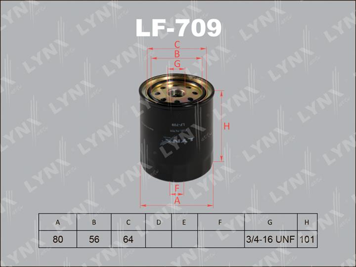 LYNXauto LF-709 Fuel filter LF709