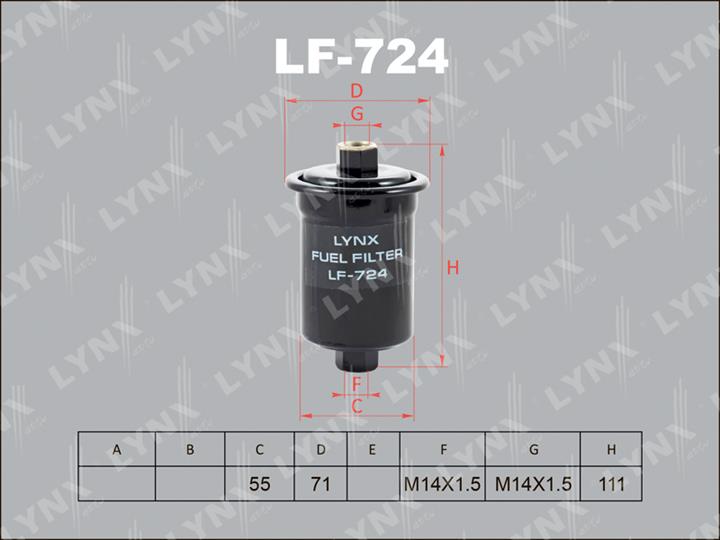 LYNXauto LF-724 Fuel filter LF724