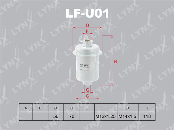 LYNXauto LF-U01 Fuel filter LFU01