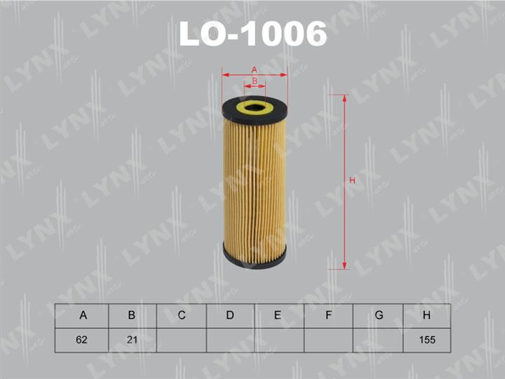 LYNXauto LO-1006 Oil Filter LO1006
