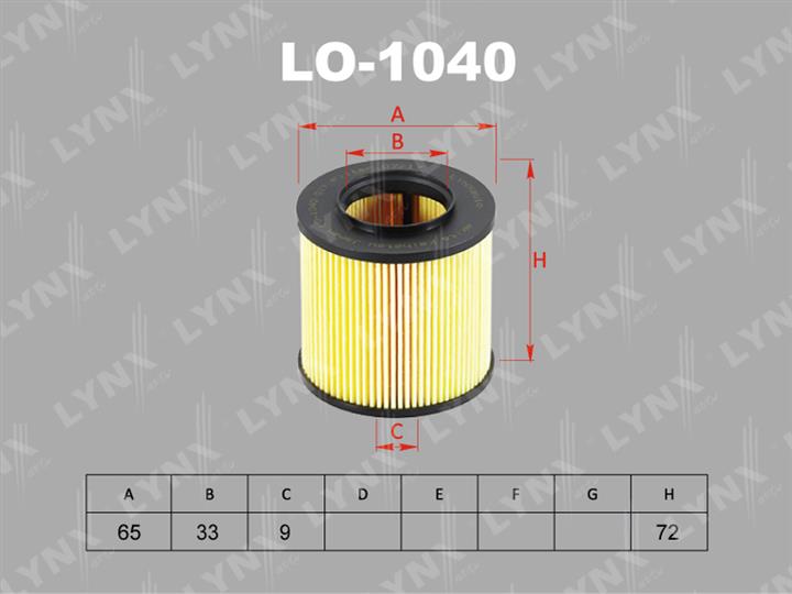 LYNXauto LO-1040 Oil Filter LO1040