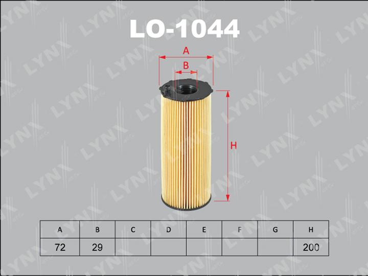 LYNXauto LO-1044 Oil Filter LO1044