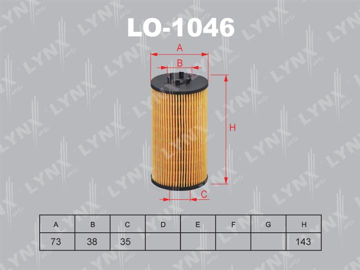 LYNXauto LO-1046 Oil Filter LO1046