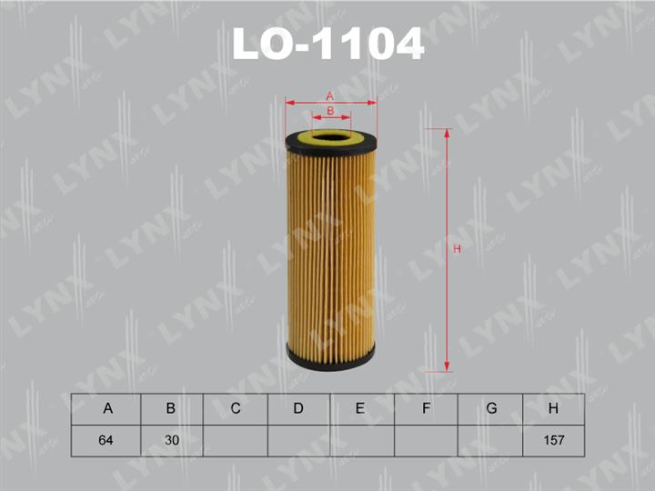 LYNXauto LO-1104 Oil Filter LO1104