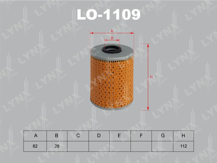 LYNXauto LO-1109 Oil Filter LO1109