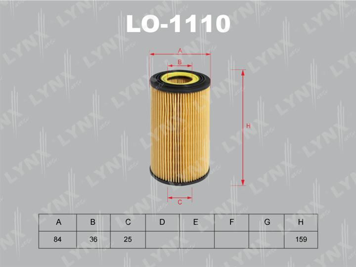 LYNXauto LO-1110 Oil Filter LO1110
