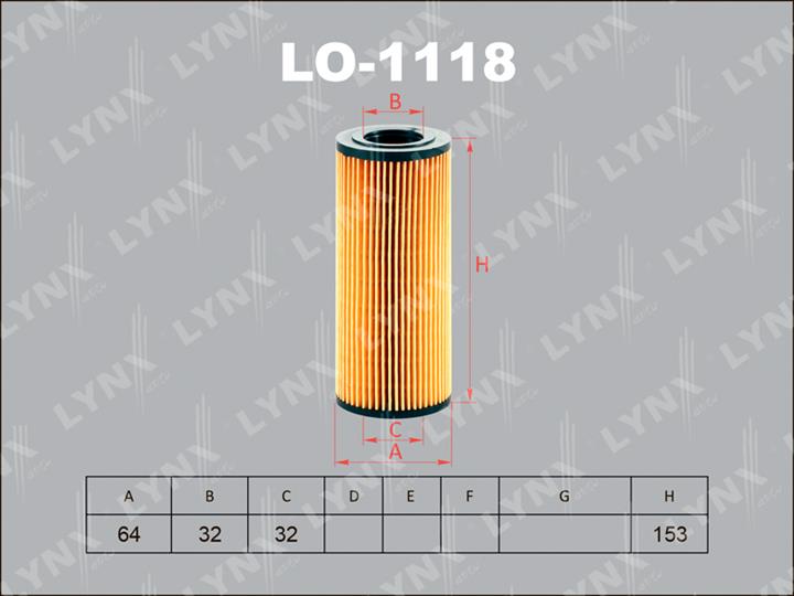 LYNXauto LO-1118 Oil Filter LO1118