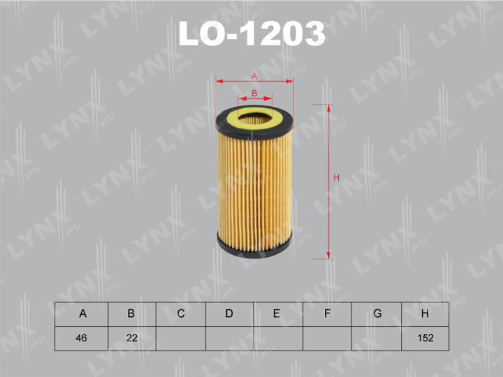LYNXauto LO-1203 Oil Filter LO1203