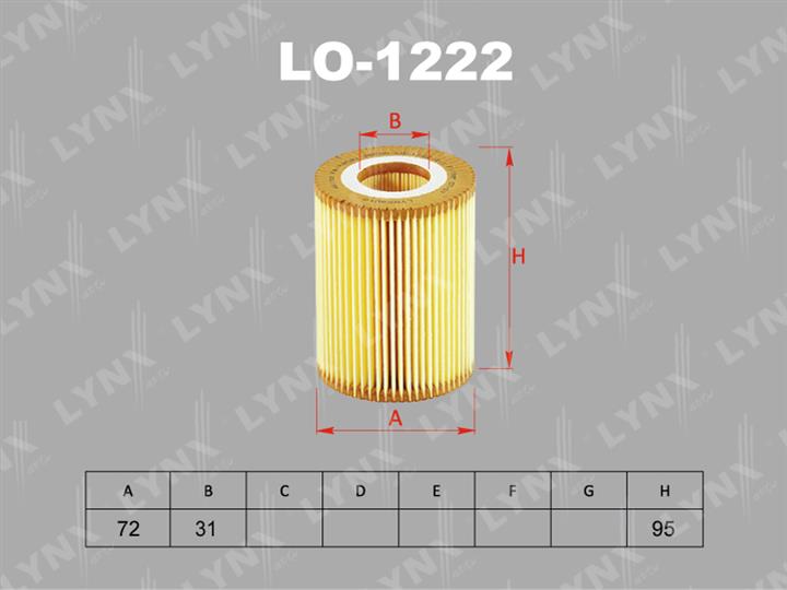 LYNXauto LO-1222 Oil Filter LO1222