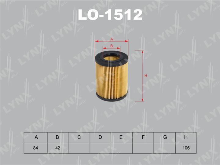 LYNXauto LO-1512 Oil Filter LO1512