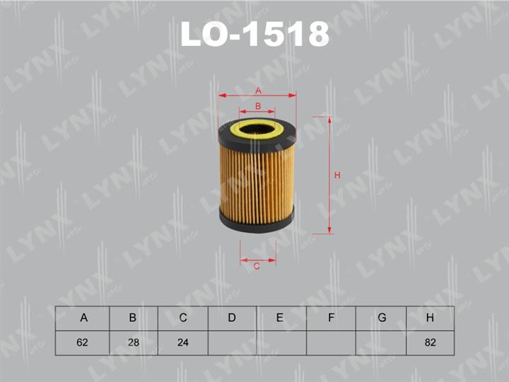 LYNXauto LO-1518 Oil Filter LO1518