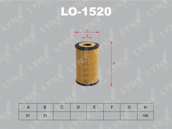 LYNXauto LO-1520 Oil Filter LO1520