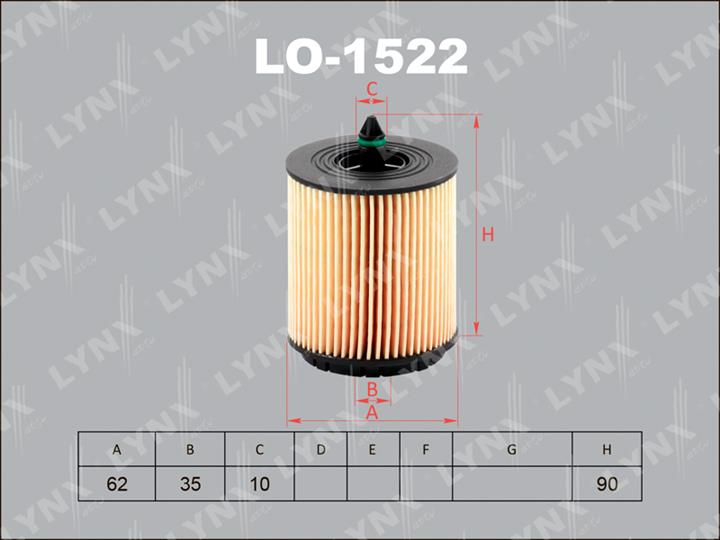 LYNXauto LO-1522 Oil Filter LO1522
