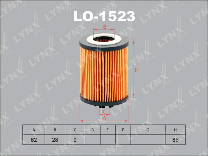 LYNXauto LO-1523 Oil Filter LO1523