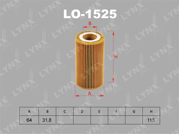 LYNXauto LO-1525 Oil Filter LO1525
