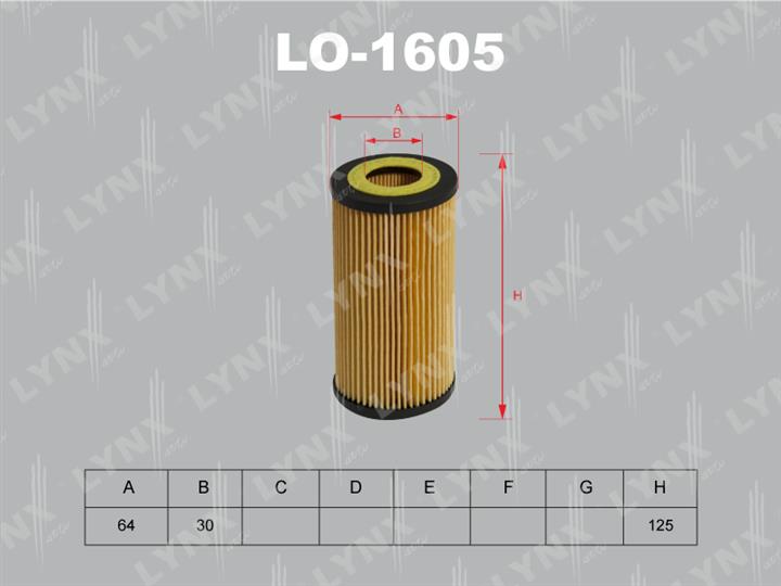 LYNXauto LO-1605 Oil Filter LO1605