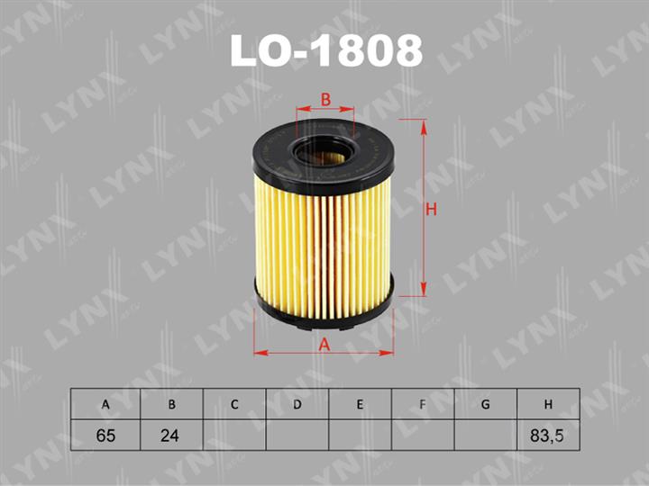 LYNXauto LO-1808 Oil Filter LO1808