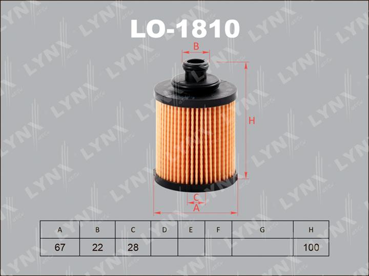 LYNXauto LO-1810 Oil Filter LO1810