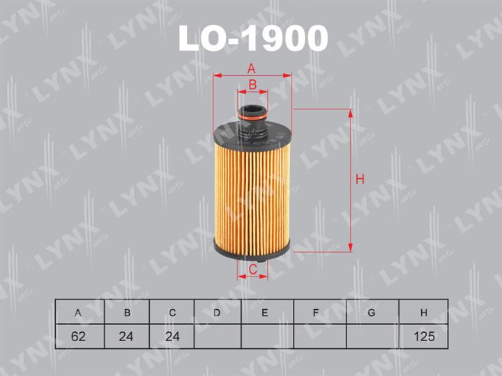 LYNXauto LO-1900 Oil Filter LO1900